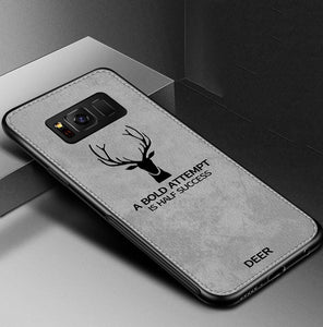 Business Deer Cloth Case For Samsung S10 S10E S8 S9 Plus Note 8 9