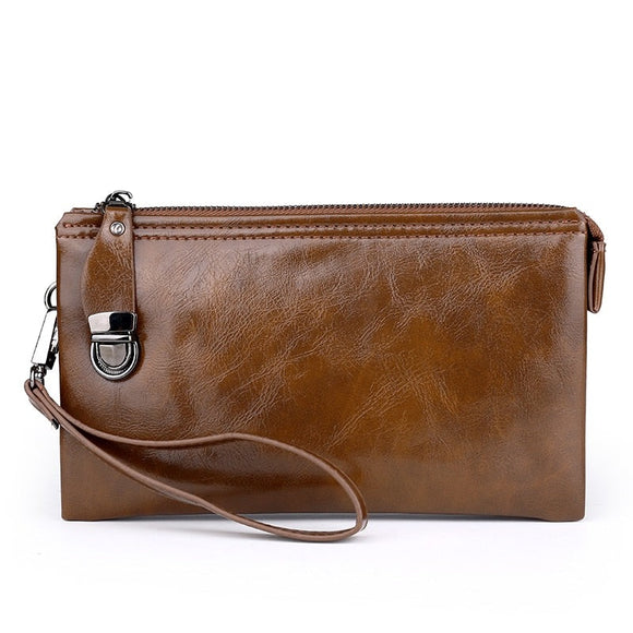 Leather Male Wallets Long Fashion Clutch Bag