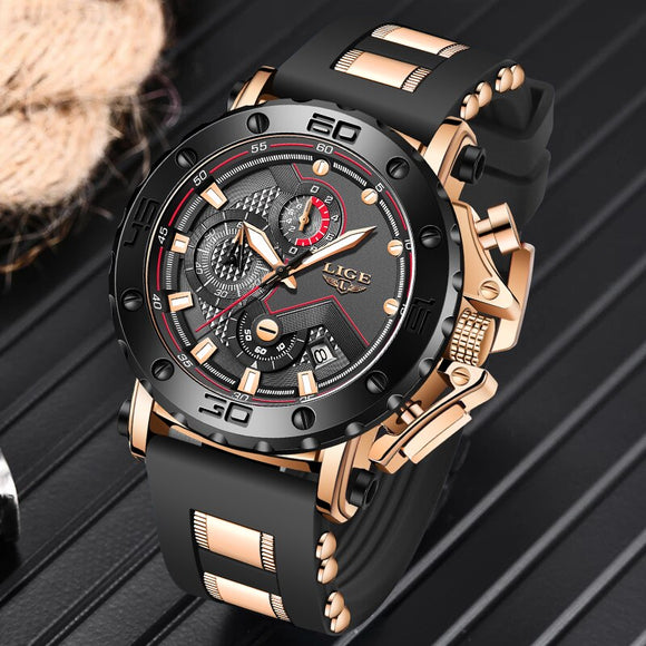 Mens Sport Quartz Watches Luminous Waterproof Wristwatch