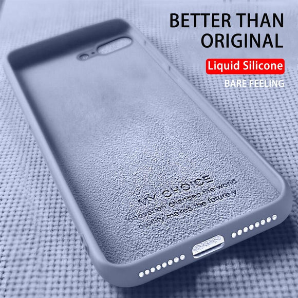 Original Liquid Silicone Case For iPhone X XR XS Max 7 8 6 6S Plus