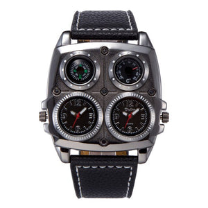Two Time Zone Army Pilot Style Watch