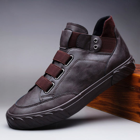 Trend Breathable High Top Leather Sneakers