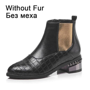 2019 Fashion Women Mixed Color Beads Ankle Chelsea Boots