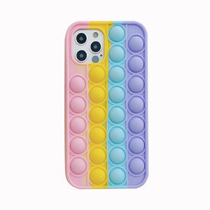 Pop Fidget Toys Push It Bubble Silicone Phone Case For Iphone Series