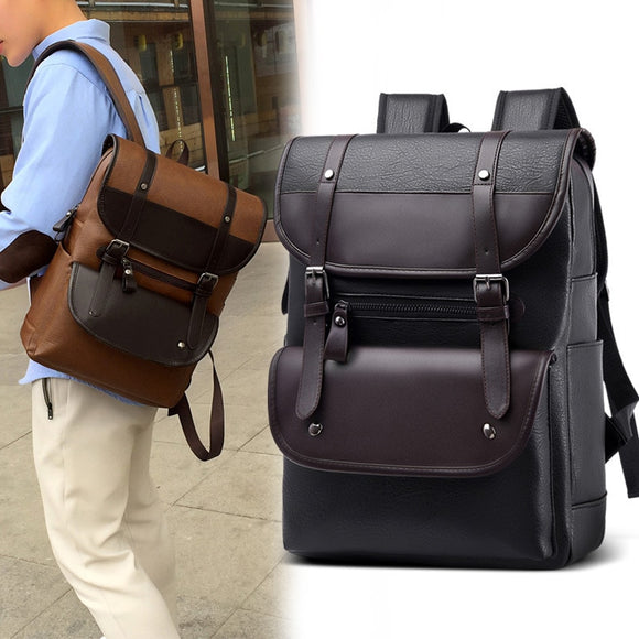 Retro Vintage Men Leather Travel Bags