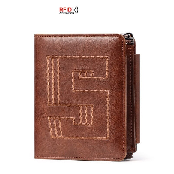Men Leather RFID Vintage Wallet