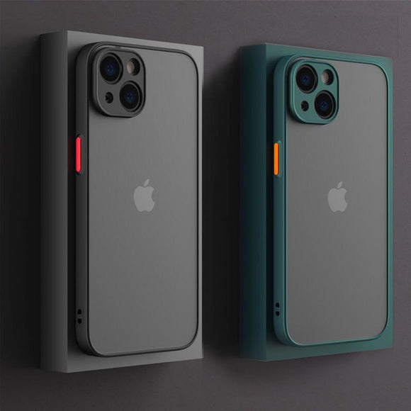 Shockproof Armor Matte Case For iPhone Series