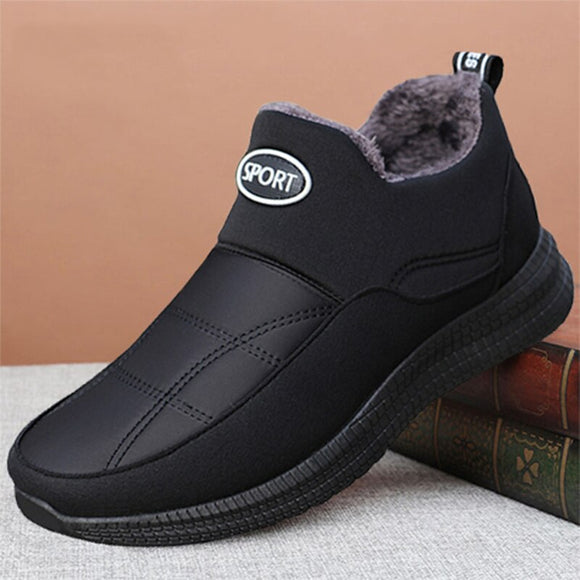 New Waterproof Men Plush Winter Shoes