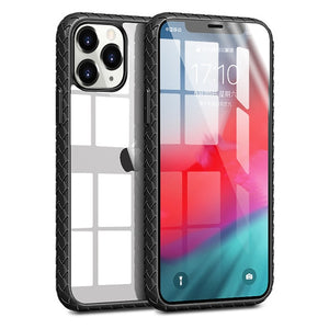 Zicowa Phone Case - Soft Weave Silicone Frame + Clear Acrylic Phone Case For iPhone 12 Series