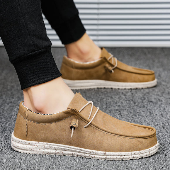 Spring Autumn Men Light Leather Casual Shoes