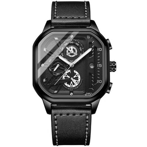 Male Stainless Steel Clock Luxury Business Wristwatch