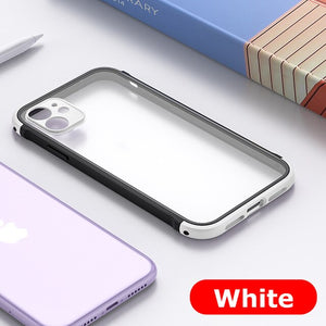 Zicowa Phone Case - Square Edge Shockproof Bumper Transparent Case For iPhone 12 Series