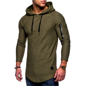 Casual Men's Hooded Long Sleeve T-shirt