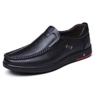 Zicowa Men Shoes - Genuine Leather Men Shoes Casual Slip On Loafers