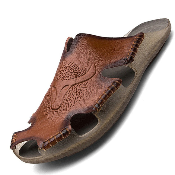 Classic Summer Genuine Leather Men's Sandals