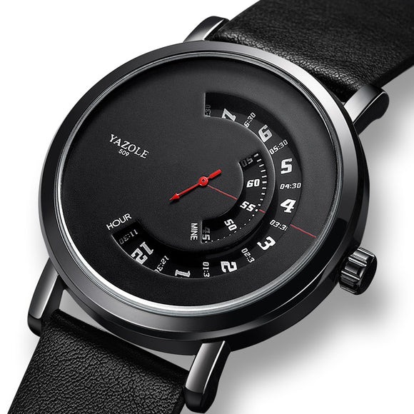 Leather Strap Sport Business Casual Waterproof Wrist Watch