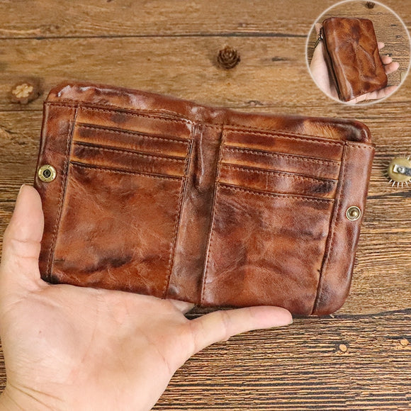 Men Genuine Leather Coin Purse Wallet