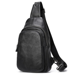 Men's Genuine Leather Shoulder Messenger Chest Bag