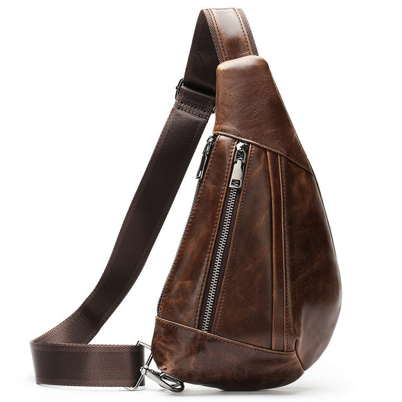 Men's Shoulder Bag Men's Genuine Leather Chest Pack