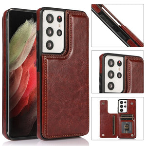 Wallet Leather Phone Case For Samsung Galaxy S20 S21 Series