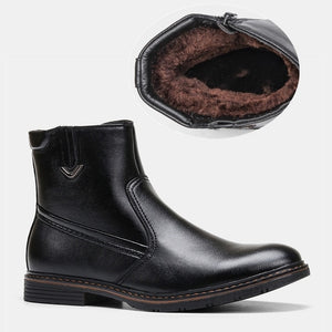 Men Warm Fashion Leather Snow boots
