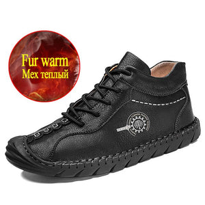 Zicowa Men Shoes - Thick Fur Warm Men's Winter Boots
