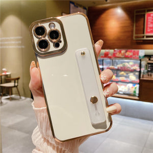 Wrist Strap Electroplated Phone Case For iPhone 13 12