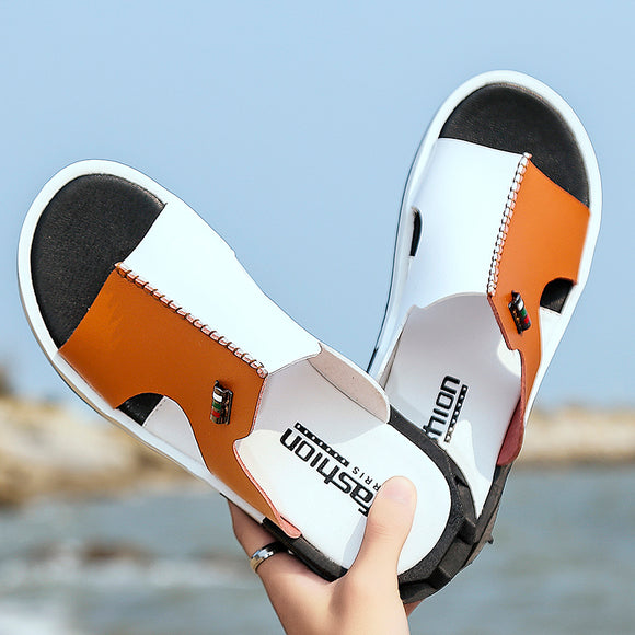 Male Outdoor Non-slip Flat Beach Summer Slippers