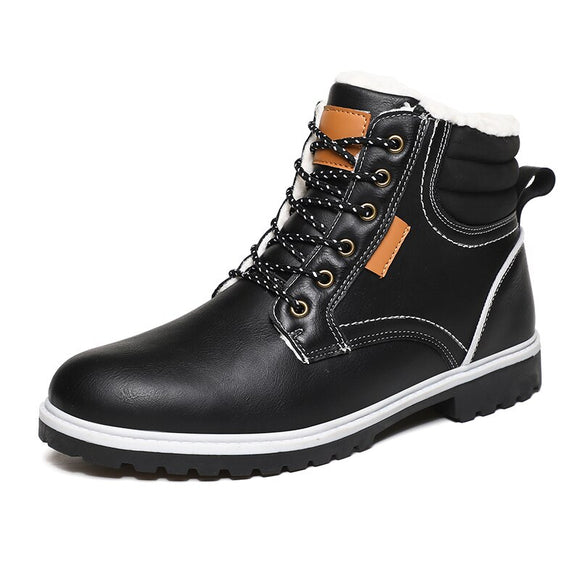 Zicowa Men Shoes - New Leather Man Rubber Ankle Booties
