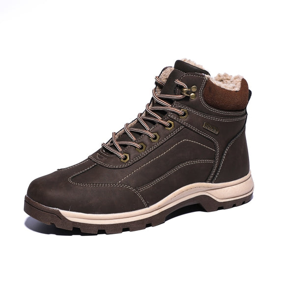 Zicowa Men Shoes - Handmade Waterproof Leather Men's Ankle Boots