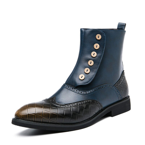 Zicowa Men Shoes - High Quality Leather Men's Winter Boots