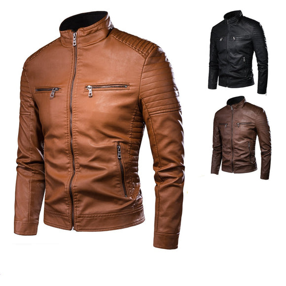 Brand New Causal Vintage Leather Jacket